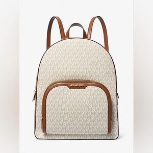 Michael Kors Large Vanilla Logo Backpack